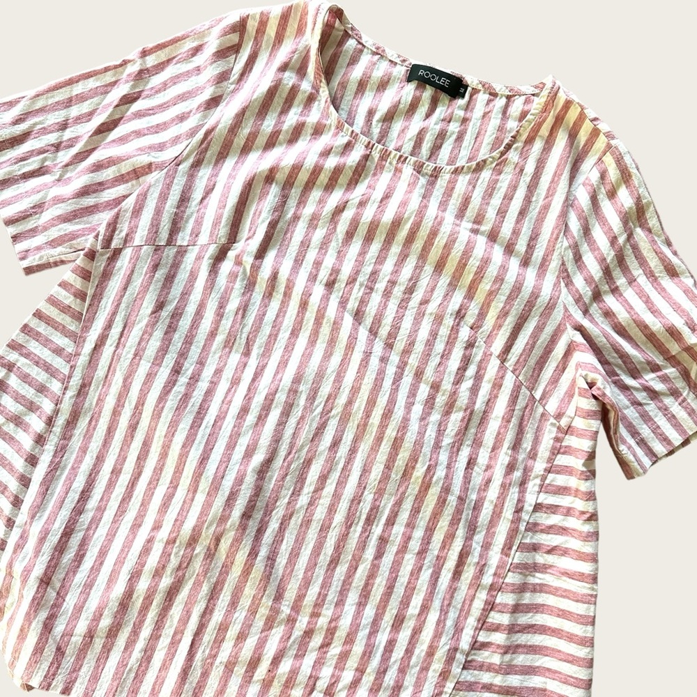 Roolee 100%!Cotton Striped Tent Top, Casual, Summer, Size M